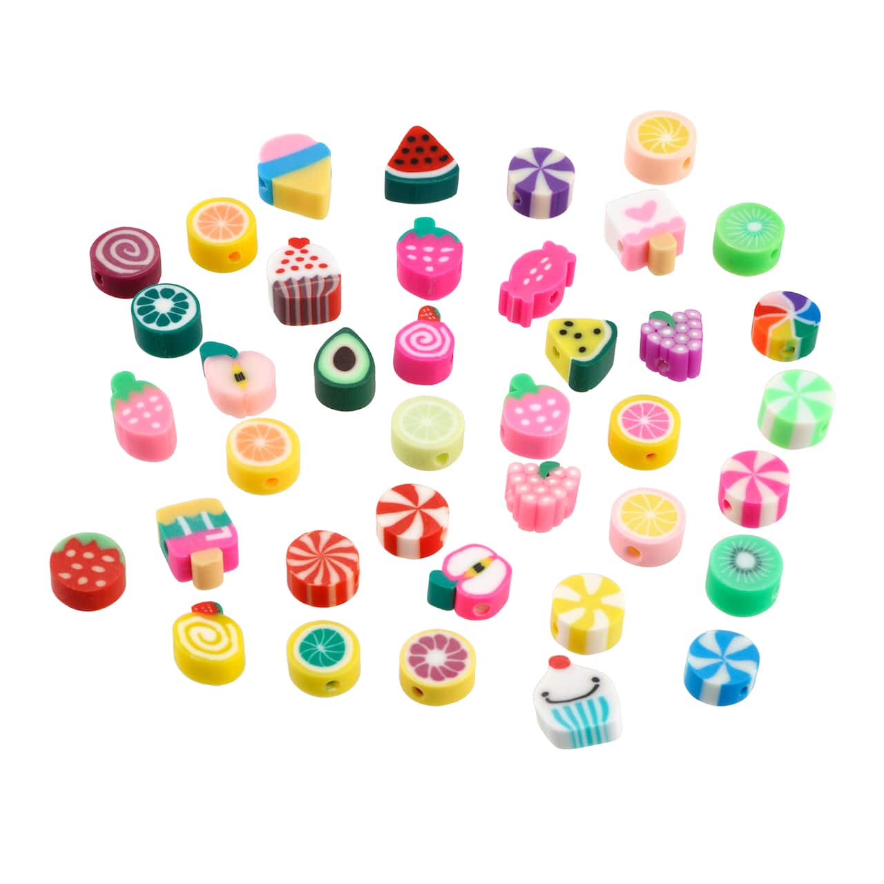 12 Packs: 200 ct. (2,400 total) 9mm Clay Candy & Fruit Beads by Creatology™